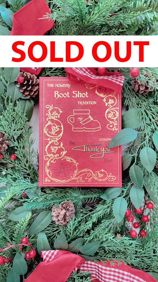 *🥾 SOLD OUT 📕 The Holiday Boot Shot 1st Edition - Red